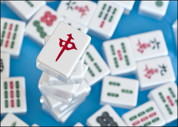 적외선 표시되어 있는 Mahjong 눈 속임 장치 정상적인 크기 노름 부속품