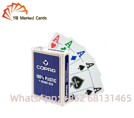 카드 포커 도박을 하는 검은 코파그 플라스틱은 54 카드 58*88mm을 하 기대어 세웁니다