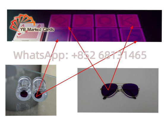 보이지 않는 UV 콘텍트 렌즈는 카드 9를 밀리미터 포커 커닝용 콘텍트 렌즈로 표시했습니다
