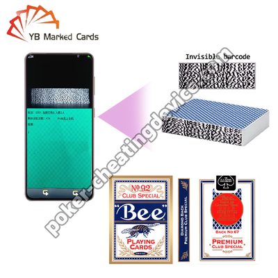 Bee Barcode Marking 플레이 카드 엔터테인먼트 텍사스 홀덤 포커 카드