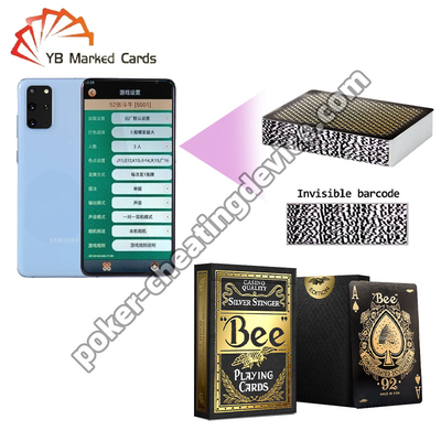 Bee Barcode 플레이 카드 포커 카드 분석기 위한 검은 금 스탬핑