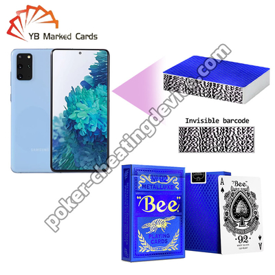 Bee Poker Barcode for Cards Wide Edition Cards Blue Rhythm 금색 스탬핑