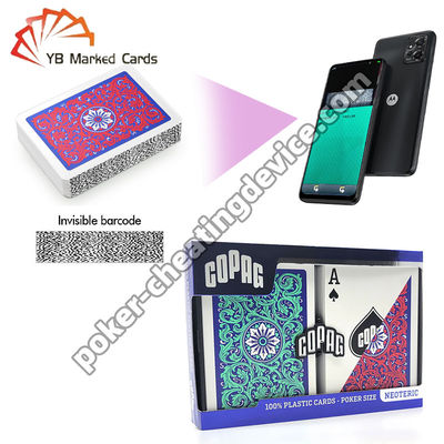 코파그 네오테릭 보이지 않는 바코드 덱 규칙 인덱스 빨간색 / 녹색 이중 덱 세트