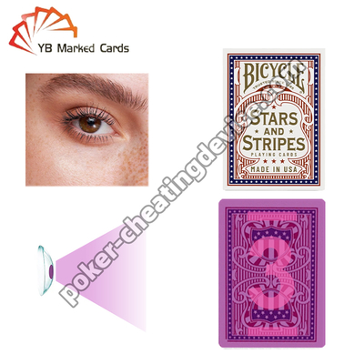 자전거 별과 줄무늬로 표시된 카드 덱