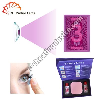 포커 속임수 눈에 보이지 않는 잉크 카드용 콘택트 렌즈