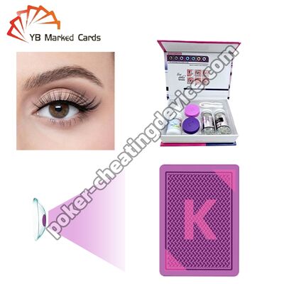 표시 카드 보이지 않는 잉크로 표시 된 카드에 대한 콘택트 렌즈