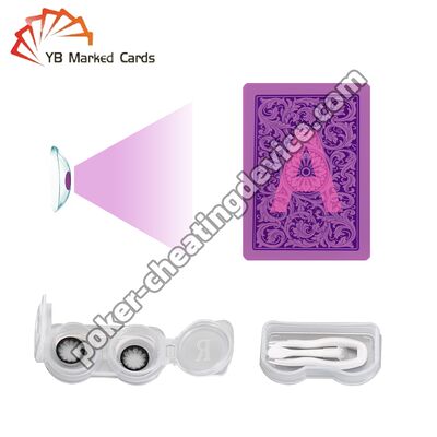 보이지 않는 잉크로 표시 된 카드용 적외선 콘택트 렌즈