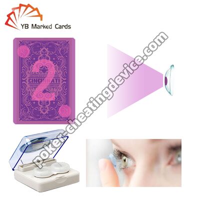 카드 표시 포커 카드 를 통해 볼 수 있는 콘택트 렌즈